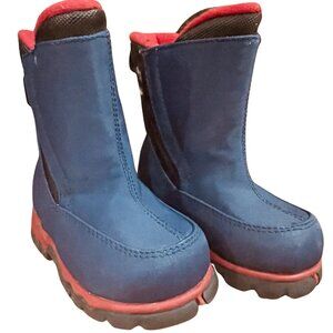 Lands' End Unisex SNOW BOOTS SZ 5M Toddler Boot Warm Ski Boy Girl Blue Red‎